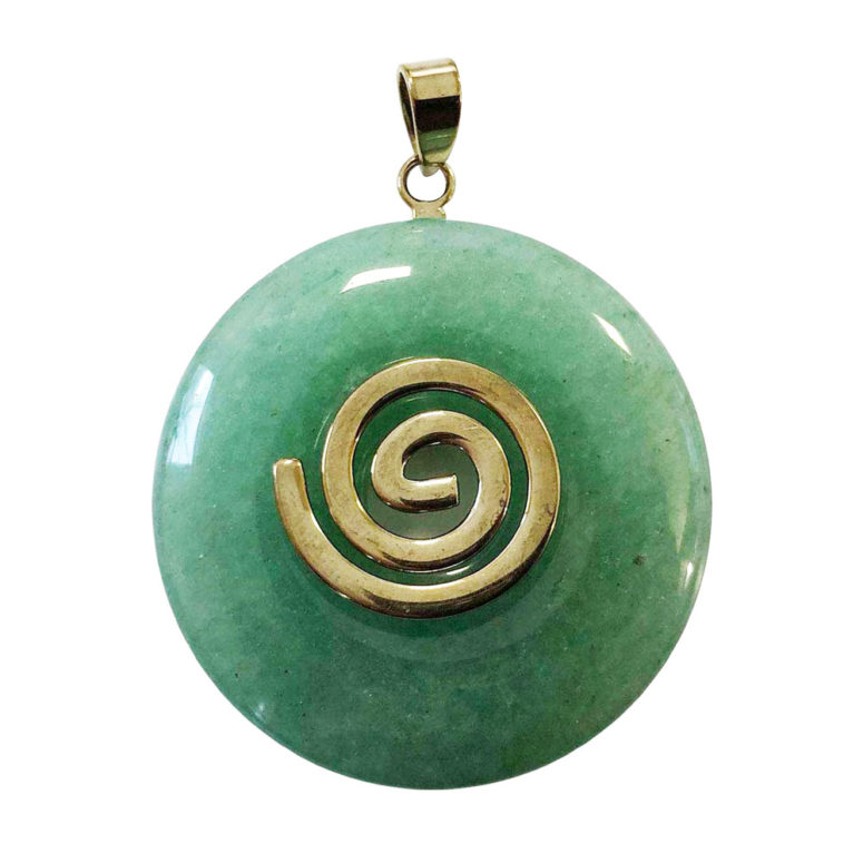 pendentif aventurine verte pi chinois