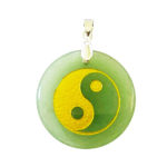 Pendentif Aventurine verte Taoïste Yin-Yang