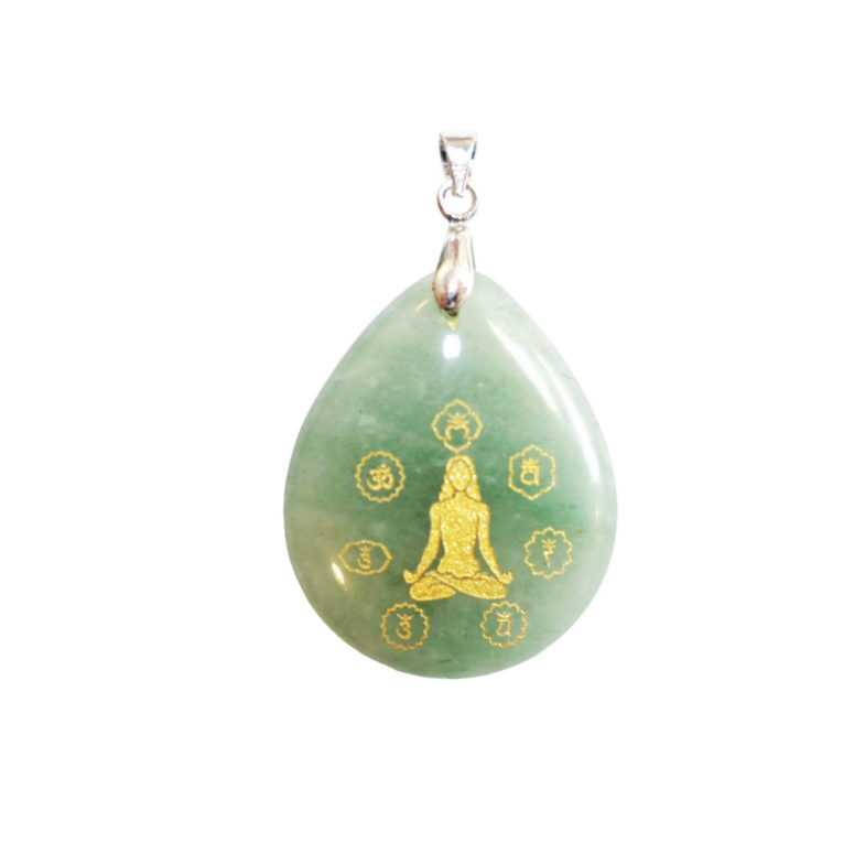 pendentif aventurine verte yoga è chakras