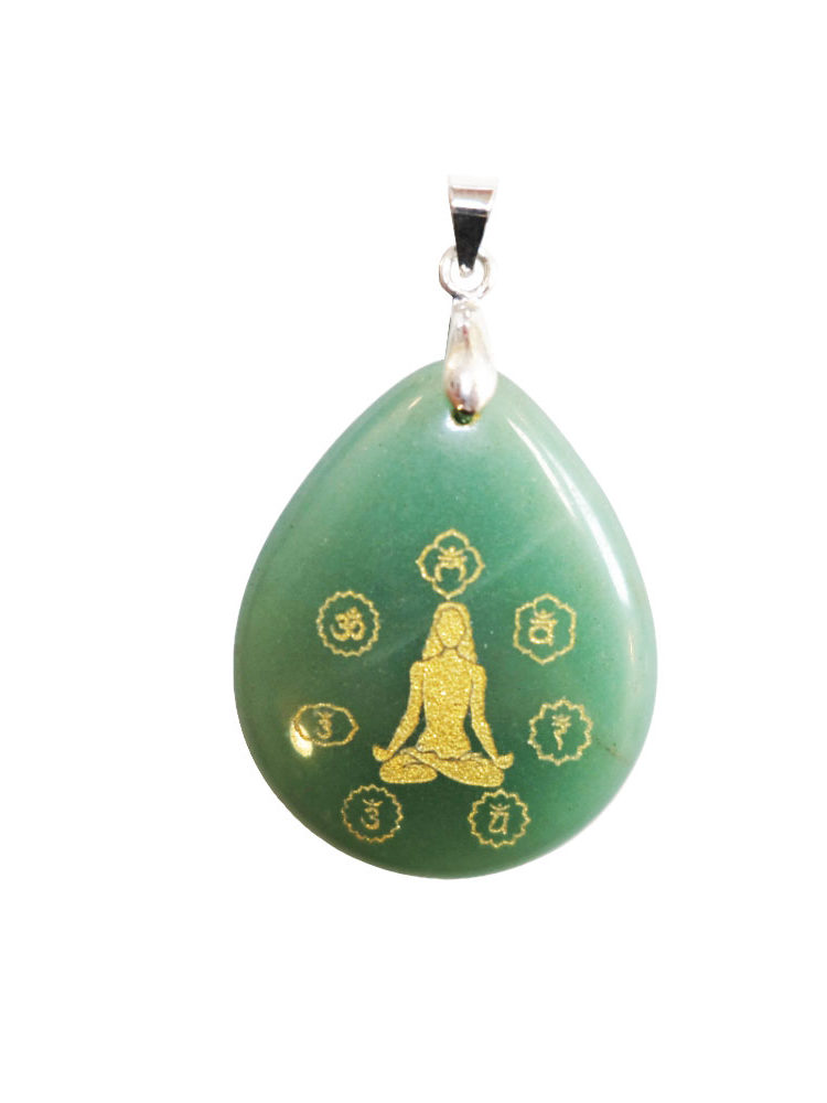 pendentif aventurine verte yoga è chakras