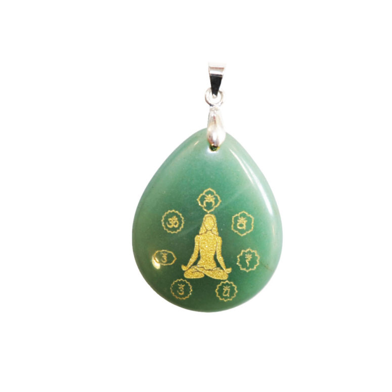 pendentif aventurine verte yoga è chakras