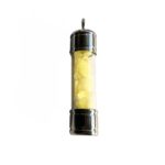 pendentif calcite jaune tube