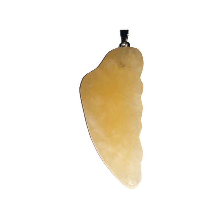 pendentif calcite orange aile ange