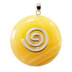 pendentif calcite orange pi chinois