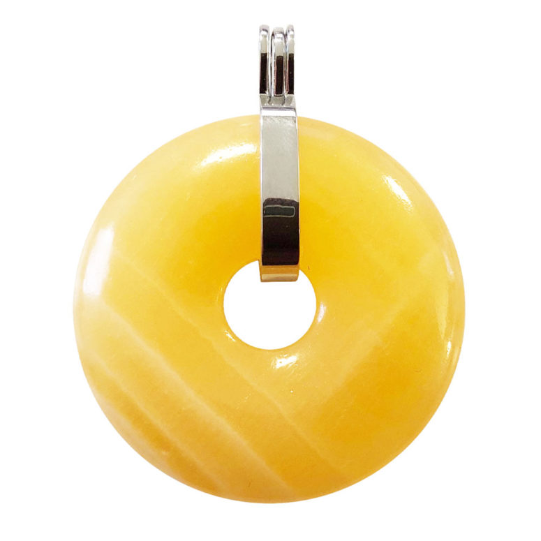 pendentif calcite orange pi chinois