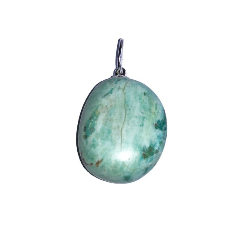 pendentif chrysocolle pierre roulée