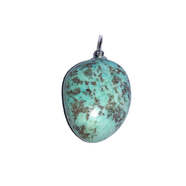 pendentif chrysocolle pierre roulée