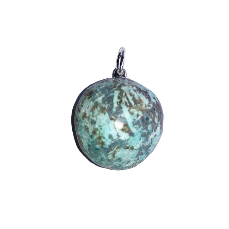 pendentif chrysocolle pierre roulée