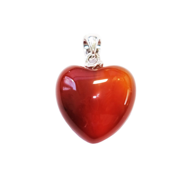 pendentif cornaline petit coeur