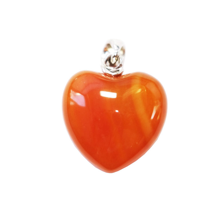 pendentif cornaline petit coeur