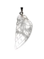 pendentif cristal de roche  aile d’ange