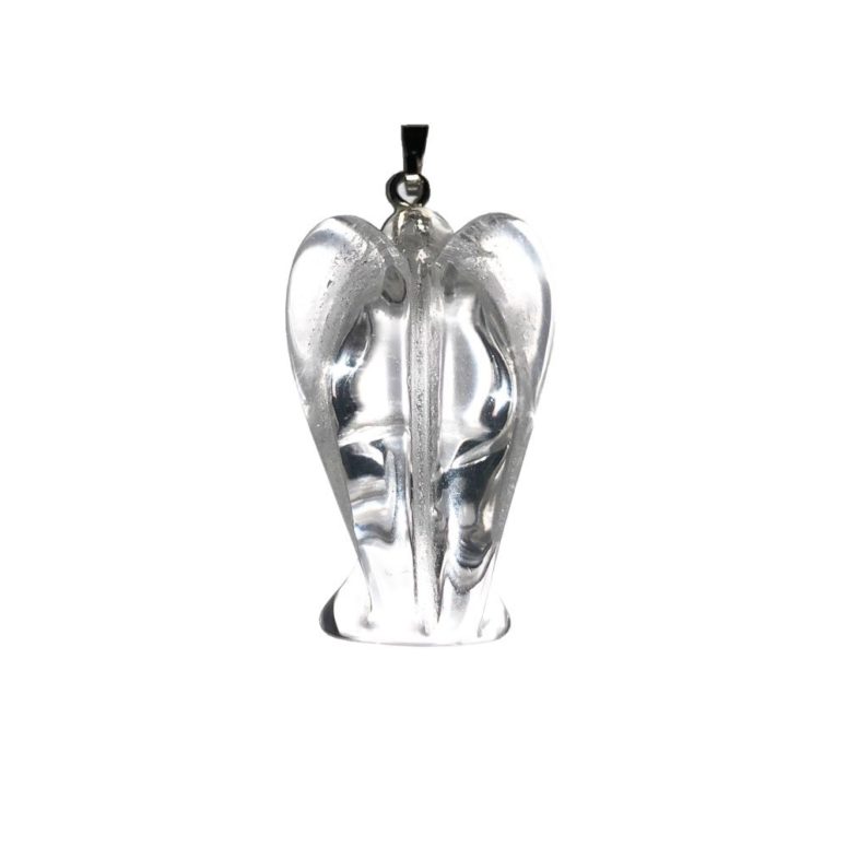 pendentif cristal de roche ange