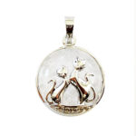 pendentif cristal de roche chat