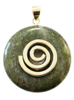 pendentif-epidote-pi-chinois-donut-spirale-doree-30mm