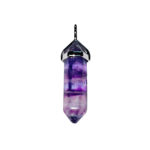 pendentif fluorite multicolore pointe