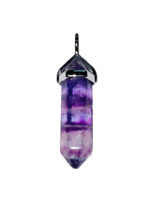 pendentif fluorite multicolore pointe