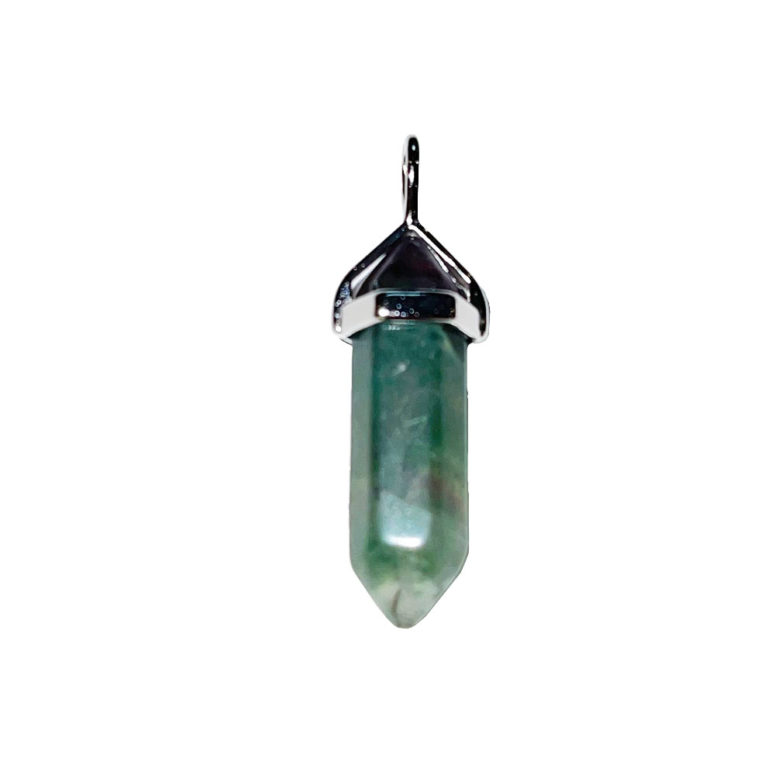 pendentif fluorite multicolore pointe