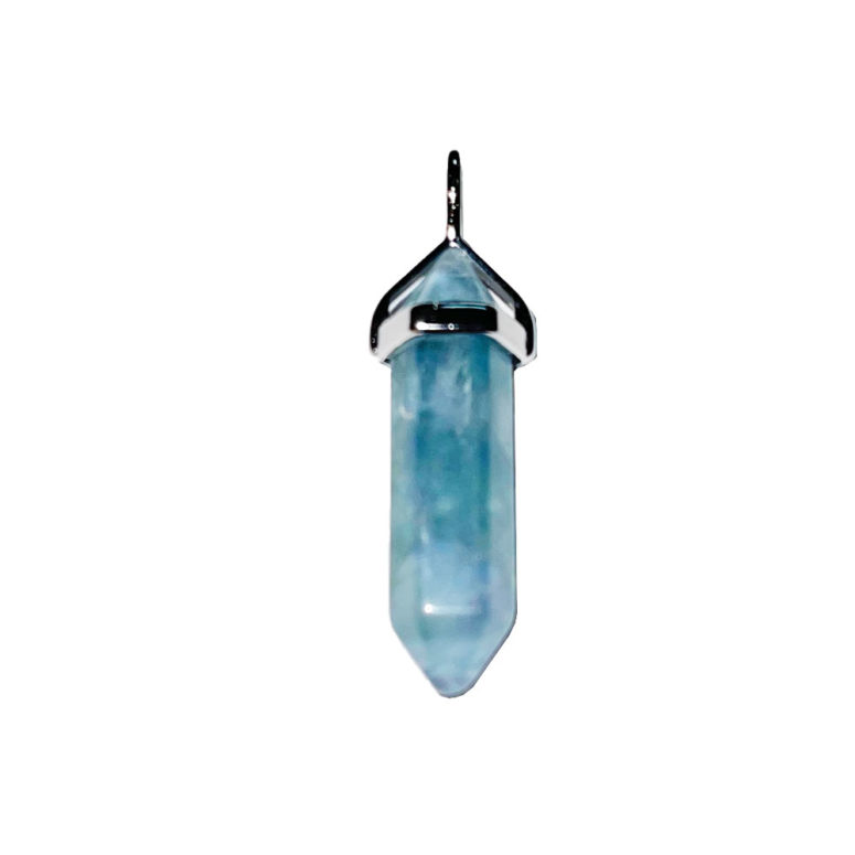 pendentif fluorite multicolore pointe