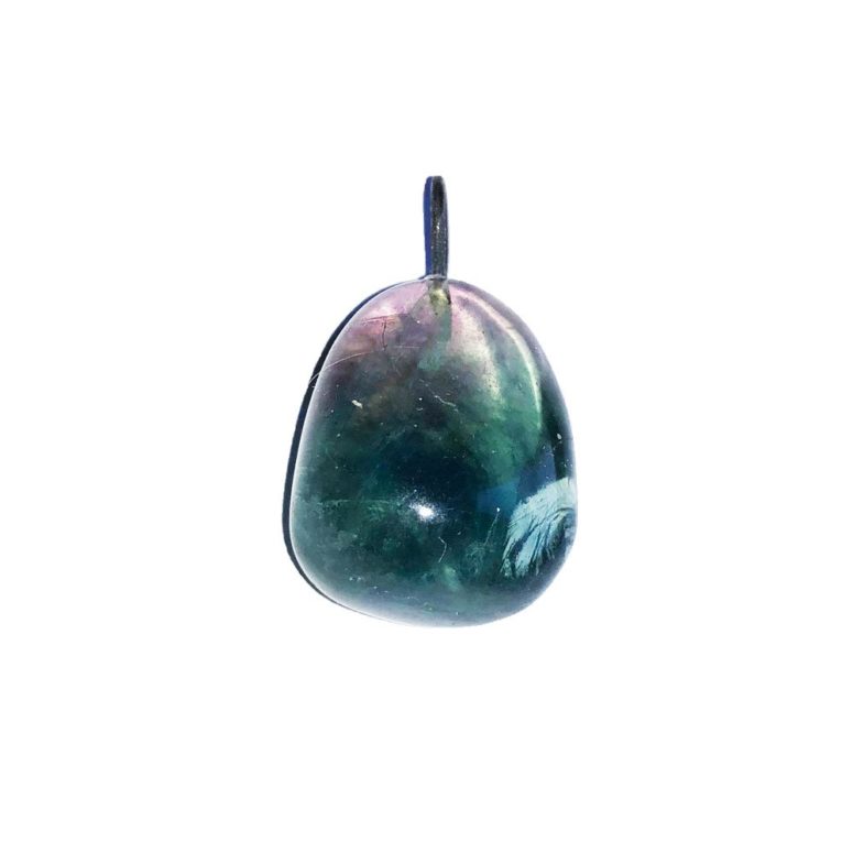 pendentif fluorite pierre roulée