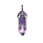 pendentif fluorite violette pointe