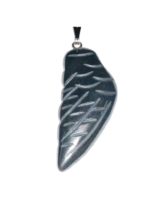 pendentif hématite aile ange