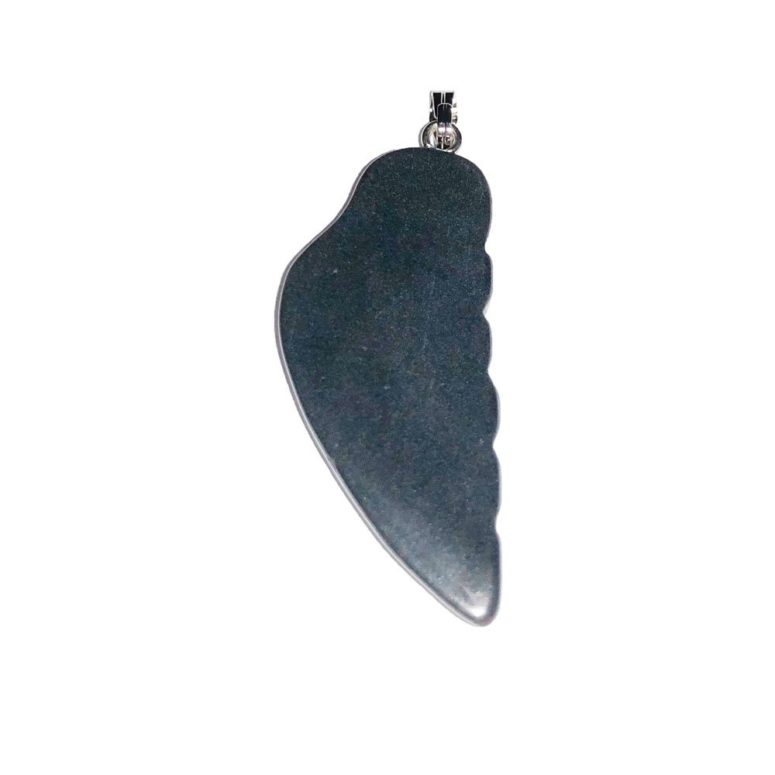 pendentif hématite aile ange