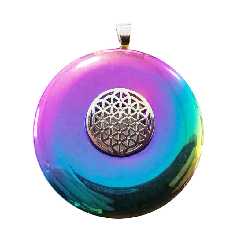 pendentif hématite arc en ciel pi chinois