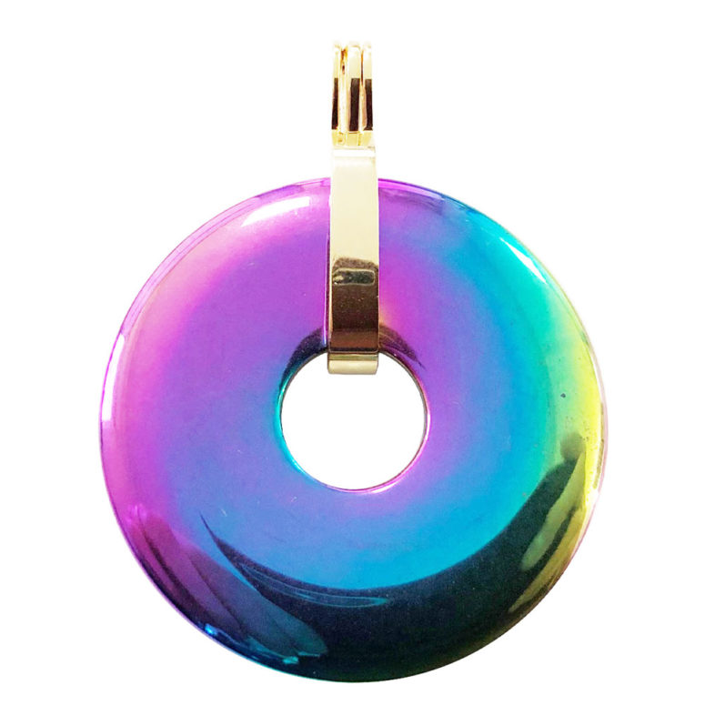 pendentif hématite arc en ciel pi chinois