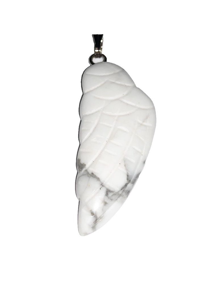 pendentif howlite aile d'ange