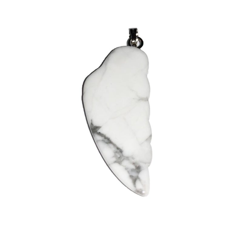 pendentif howlite aile d'ange