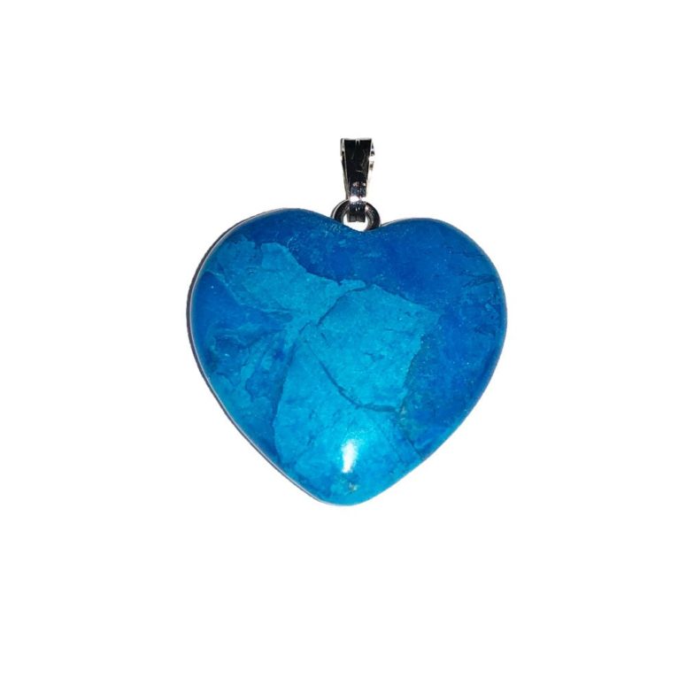 pendentif howlite bleue petit coeur