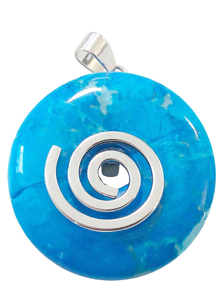 pendentif howlite bleue pi chinois