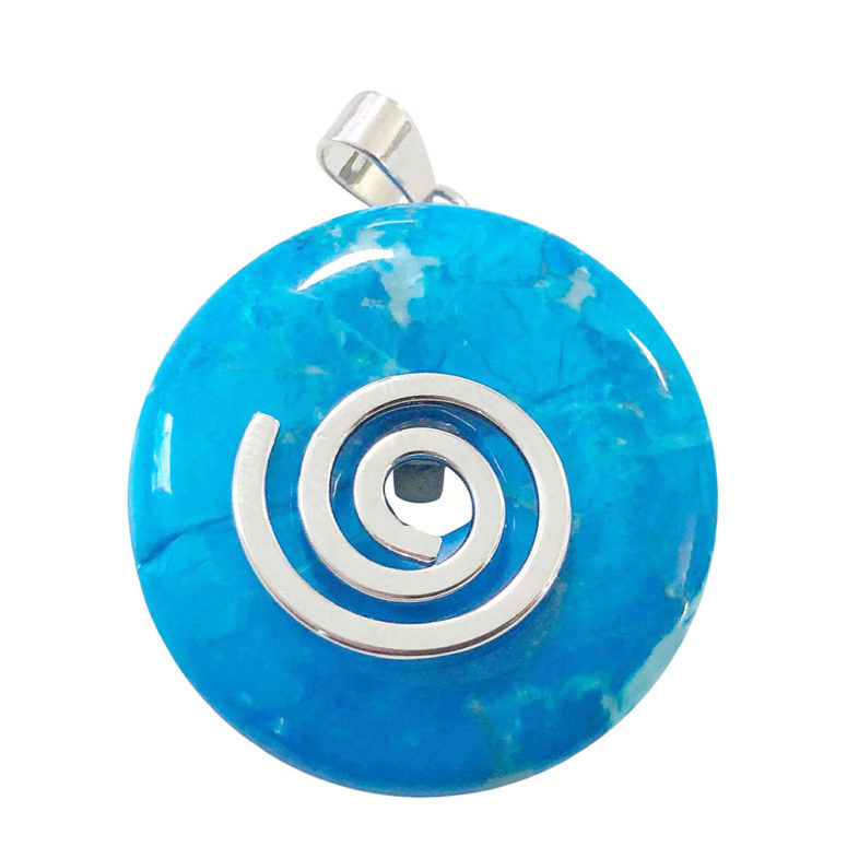 pendentif howlite bleue pi chinois