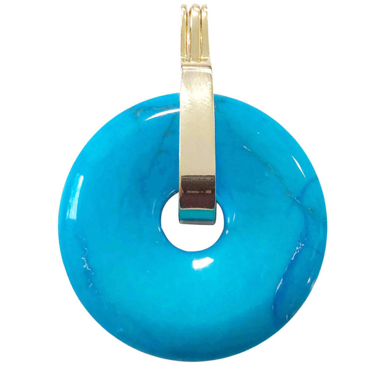 pendentif howlite bleue pi chinois