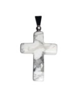 pendentif howlite croix