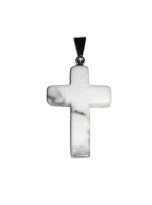 pendentif howlite croix