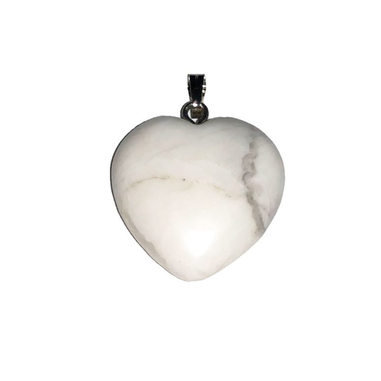 pendentif howlite coeur