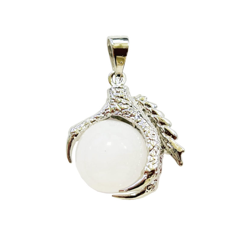 Pendentif Jade blanc Main de Dragon