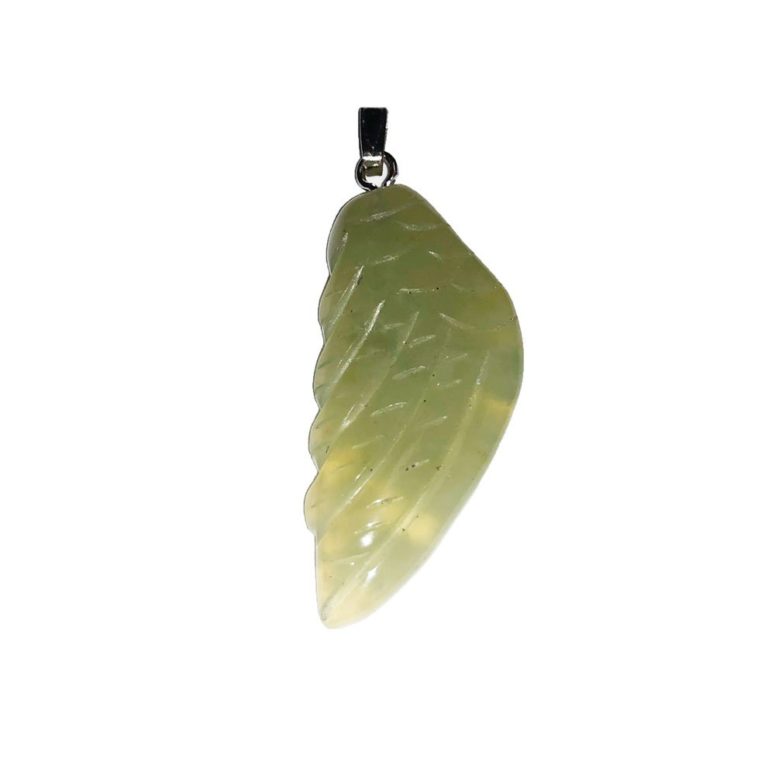 pendentif jade vert aile ange