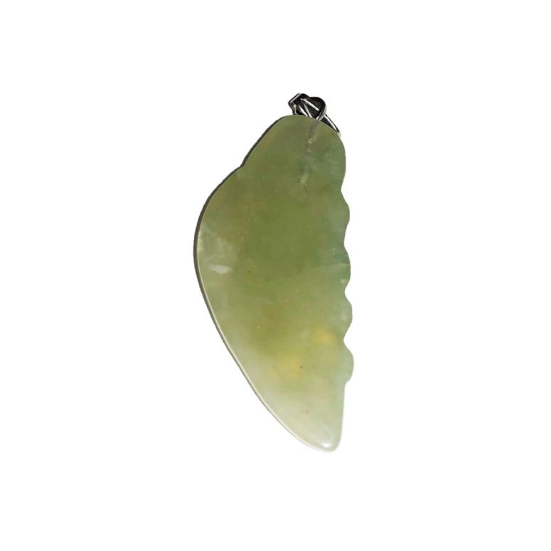 pendentif jade vert aile ange