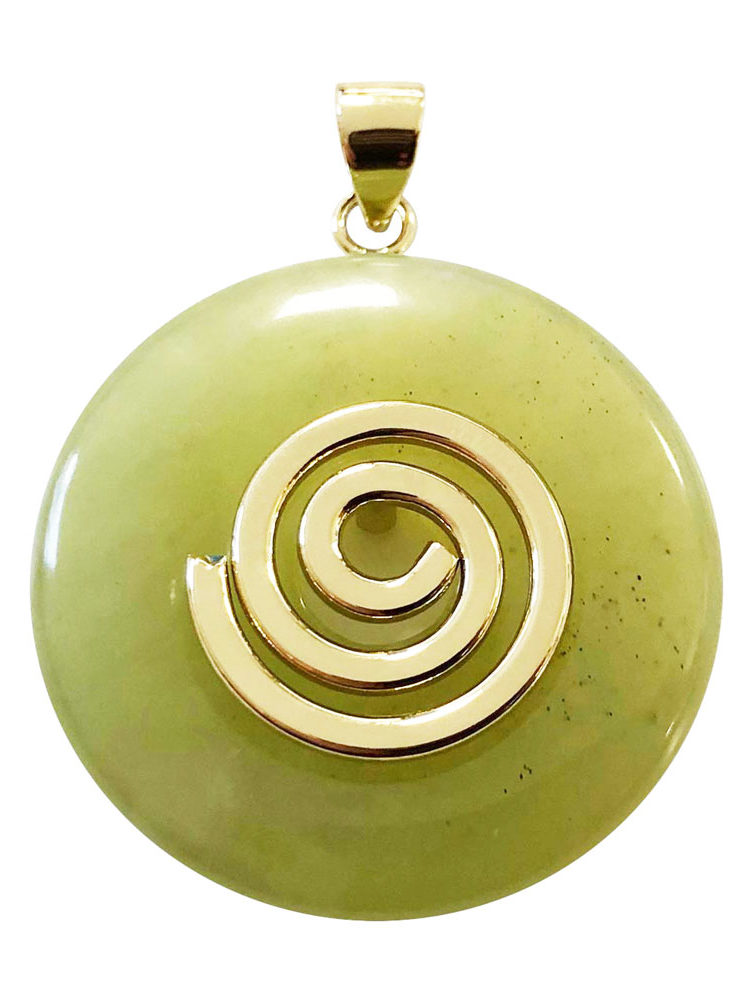 pendentif jade vert pi chinois