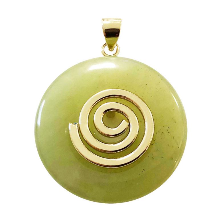 pendentif jade vert pi chinois