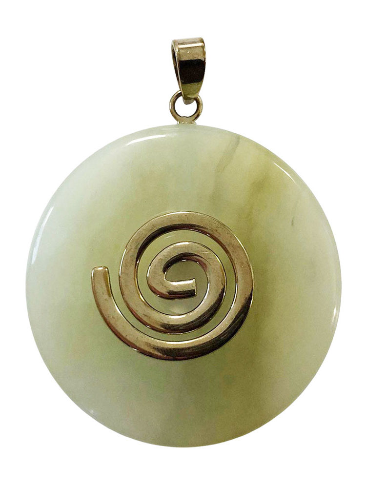 pendentif jade vert pi chinois