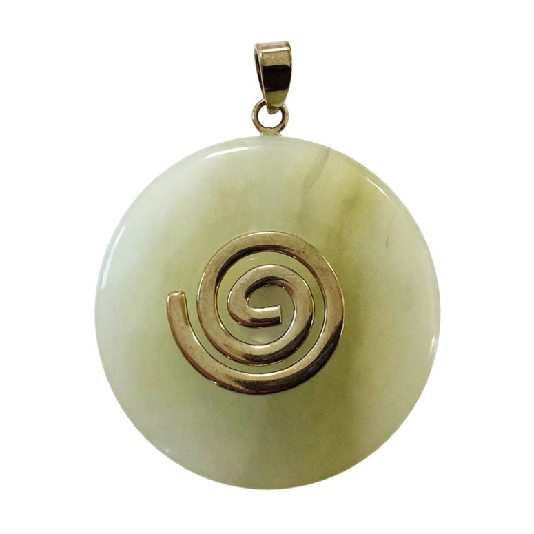 pendentif jade vert pi chinois