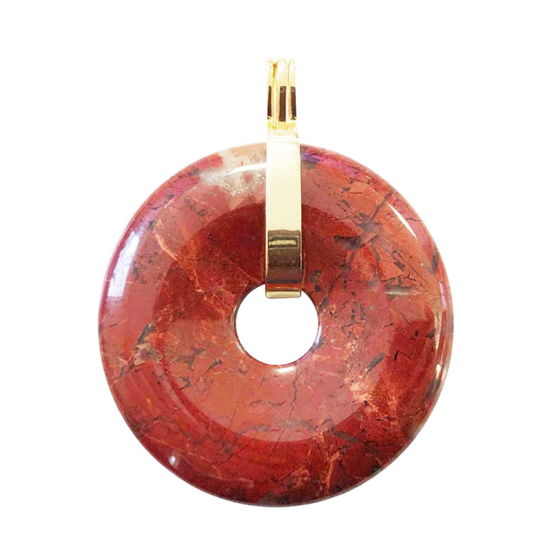 pendentif jaspe bréchique pi chinois