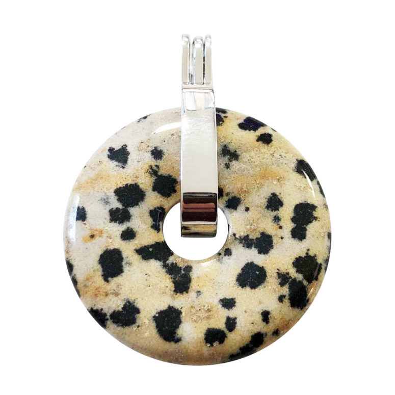 pendentif jaspe dalmatien pi chinois