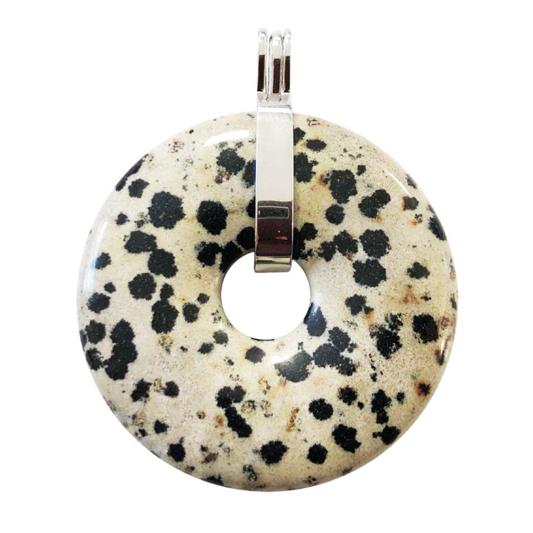 pendentif jaspe dalmatien pi chinois