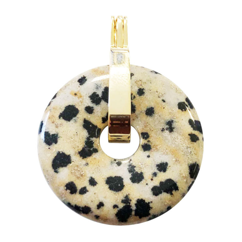 pendentif jaspe dalmatien pi chinois