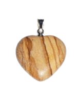 pendentif jaspe paysage coeur