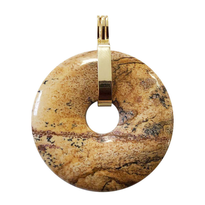 pendentif jaspe paysage pi chinois